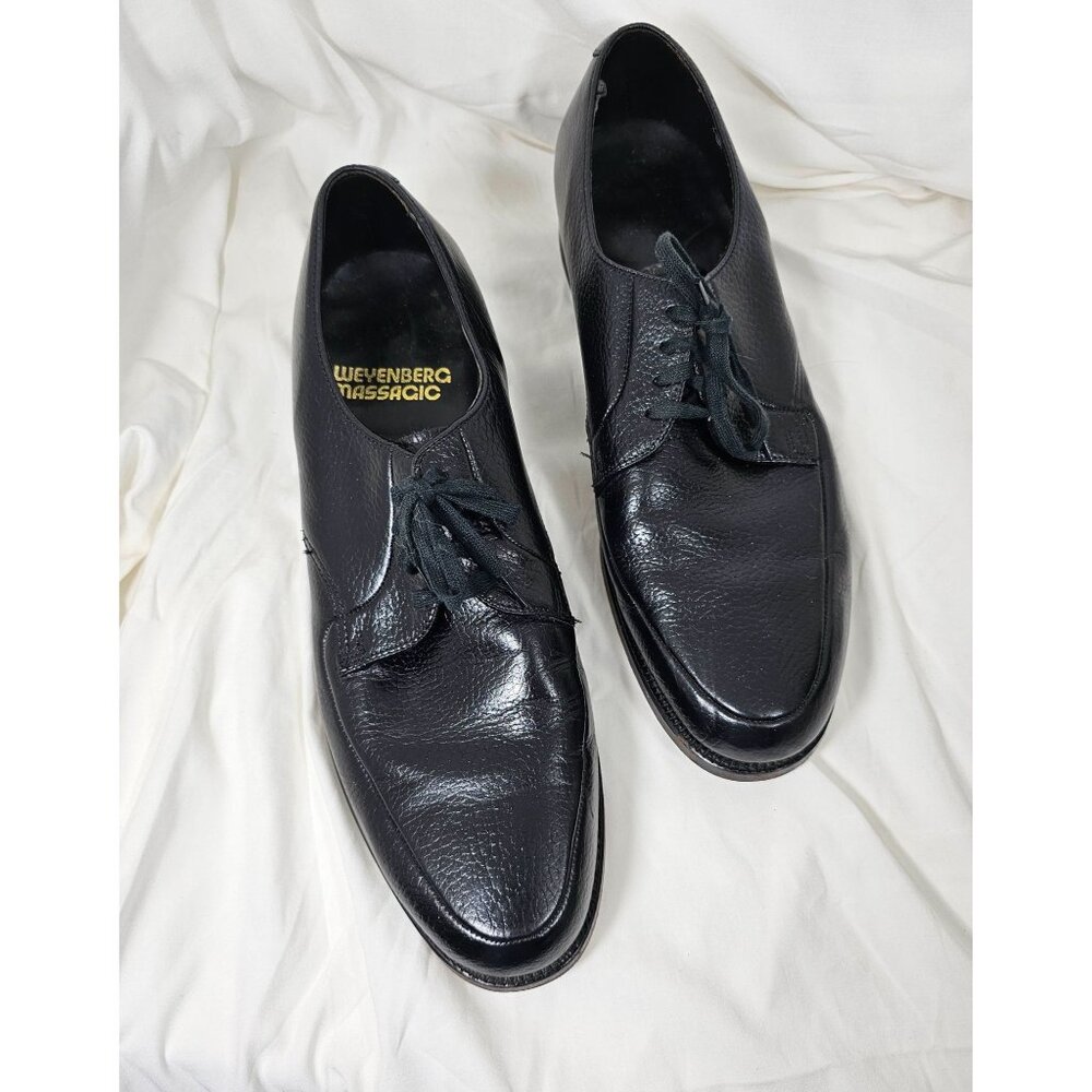 Weyenberg Massagic Black Leather Oxfords, Size 10.5 D